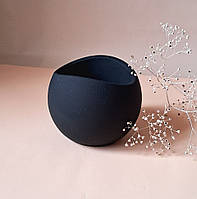 Гипсовая форма для свечей высота 7 см, диаметр 8.5 см, черный цвет.
