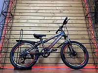Детский спортивный велосипед 20 CORSO «Crank» CR-20422 Полуфэтбайк 7 скоростей, крылья