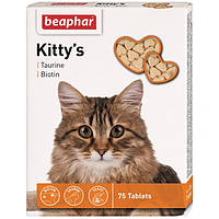 Beaphar Kitty`s Taurine Biotine БЕАФАР КИТТИС ТАУРИН БИОТИН витаминизированное лакомство (сердечки) для котов