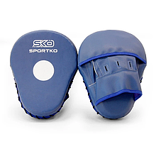Лапи Sportko ПД5 боксерські Яблуко р.24х18х6см пара вініл-шкіра blue