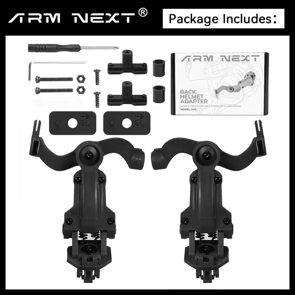 Тактичне кріплення адаптер ARM NEXT S40 для навушників на шолом black