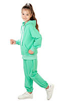 Спортивный костюм для девочки-подростка / двунитка 152, светлый-ментол