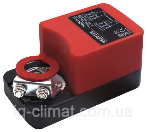 NACA 1-02 Електропривід Nenutec для повітряної заслінки 0,4м², 2Нм, 24V