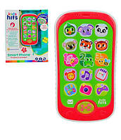 Телефон музыкальный развивающий Kids Hits арт. КН03/004 Яркий зоопарк, батарейки в комплекте