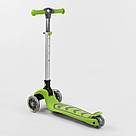 Складаний самокат для хлопчика дівчинки з сидінням Best Scooter T-07196 Салатовий Біговел самокат 2 в 1, фото 8