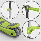 Складаний самокат для хлопчика дівчинки з сидінням Best Scooter T-07196 Салатовий Біговел самокат 2 в 1, фото 10