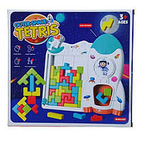 Дитяча настільна гра Тетріс Космічна ракета, розвиваюча гра з наліпками Космос, дитячі настільні ігри монтессорі