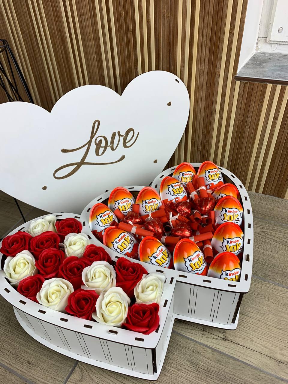 Подарочный шоколадный набор для девушки с конфетками набор в форме сердце для жены, мамы, ребенка Nbox-12 - фото 5 - id-p2136786330