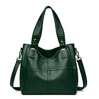 Большая женская черная сумка Dilvin зелений