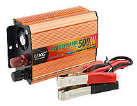 Преобразователь напряжения инвертор UKC SSK 500W 12V-220V Gold (3sm_646352614) XE, код: 5528897