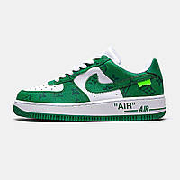 Женские кроссовки Louis Vuitton X Nike Air Force 1 Low Green 38