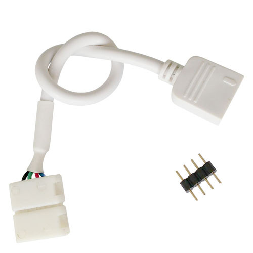 Конектор для світлодіодних стрічок OEM No10 10 mm RGB joint joint-F wire (затискач-дрот-затискач)