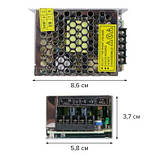 Блок живлення OEM TR-60 60W 12V 5A, пасивне охолодження, тихий, металевий корпус, IP20, фото 2