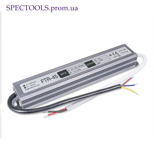 Блок живлення для світлодіодних стрічок герметичний OEM FTR-45-12 DC12 45 W 3,75А