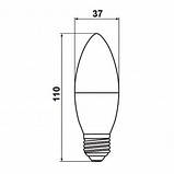 Світлодіодна лампа BIOM BT-588 C37 9W E27 4500К матова, фото 5