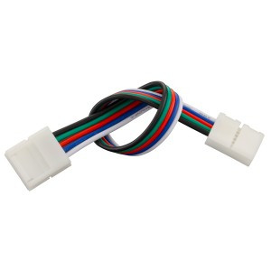 Коннектор для світлодіодних стрічок OEM №22 10mm RGB+W 2joints wire (провід-2зажима)
