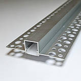 Профіль алюмінієвий врізний BIOM LDP-131 55х13 з розсіювачем, анодований, під гіпсокартон, прямий, фото 4