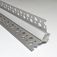 Профіль алюмінієвий врізний внутрішній кут BIOM LDP-132 44х25 з розсіювачем, анодований, під гіпсокартон, кутовий