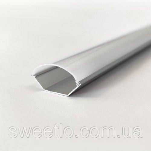 ПРОФІЛЬ кутовий ЛПУ161 анодований з розсіювачем (палиця 2м), м, фото 1