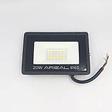 Світлодіодний прожектор AREAL 20W PR-20 6200K 220V IP65, вуличний, чорний, прямокутний, поворотний, фото 3