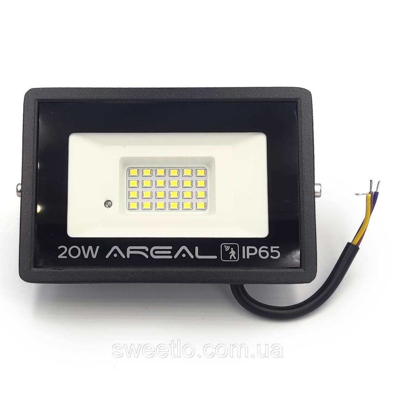 Прожектор із датчиком руху AREAL 20W PR-20 6200К 220 V IP65, фото 1