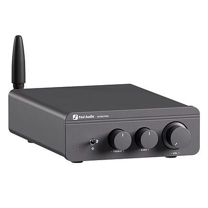 Підсилювач звуку Fosi Audio BT20A Pro gray + блок живлення 32V. Bluetooth 5.0, 2x300W, фото 1