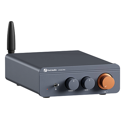 Підсилювач звуку Fosi Audio BT20A Pro blue. Bluetooth 5.0, 2x300W, фото 2