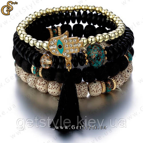 Браслети-оберег на руку Eye Protection 4 в 1 подарункове паковання, фото 1