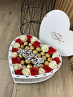 Подарочный шоколадный набор для девушки с конфетками набор в форме сердца для жены, мамы, ребенка Nbox-35