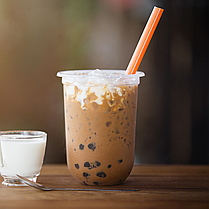 Трубочка пластикова широка для напою BUBBLE TEA рівна 21 см кольорова 250шт/уп / Трубочки для напоїв, фото 5