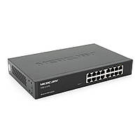 Комутатор POE Mercury S116PS 15 портів POE 100Мбит + 1 порт Ethernet (UP-Link) 100 Мбіт, БП вбудований,