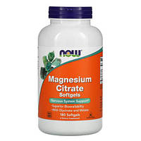 NOW Magnesium Citrate 134 mg 180 рідких капсул HS
