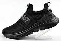 Слипоны мужские Nike Free Run черные сетка