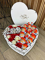 Подарочный шоколадный набор для девушки с конфетками набор в форме сердца для жены, мамы, ребенка Nbox-42