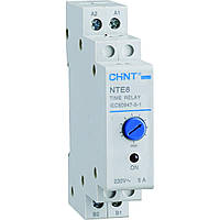 Реле часу NTE8-B 1s-10s AC230V 1НО CHINT, 258438 ЧИНТ модульне реле, затримки