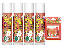 Sierra Bees Органические бальзамы для губ масло ши и аргановое масло 4 штуки в упаковке весом 0,15 унции 4,25