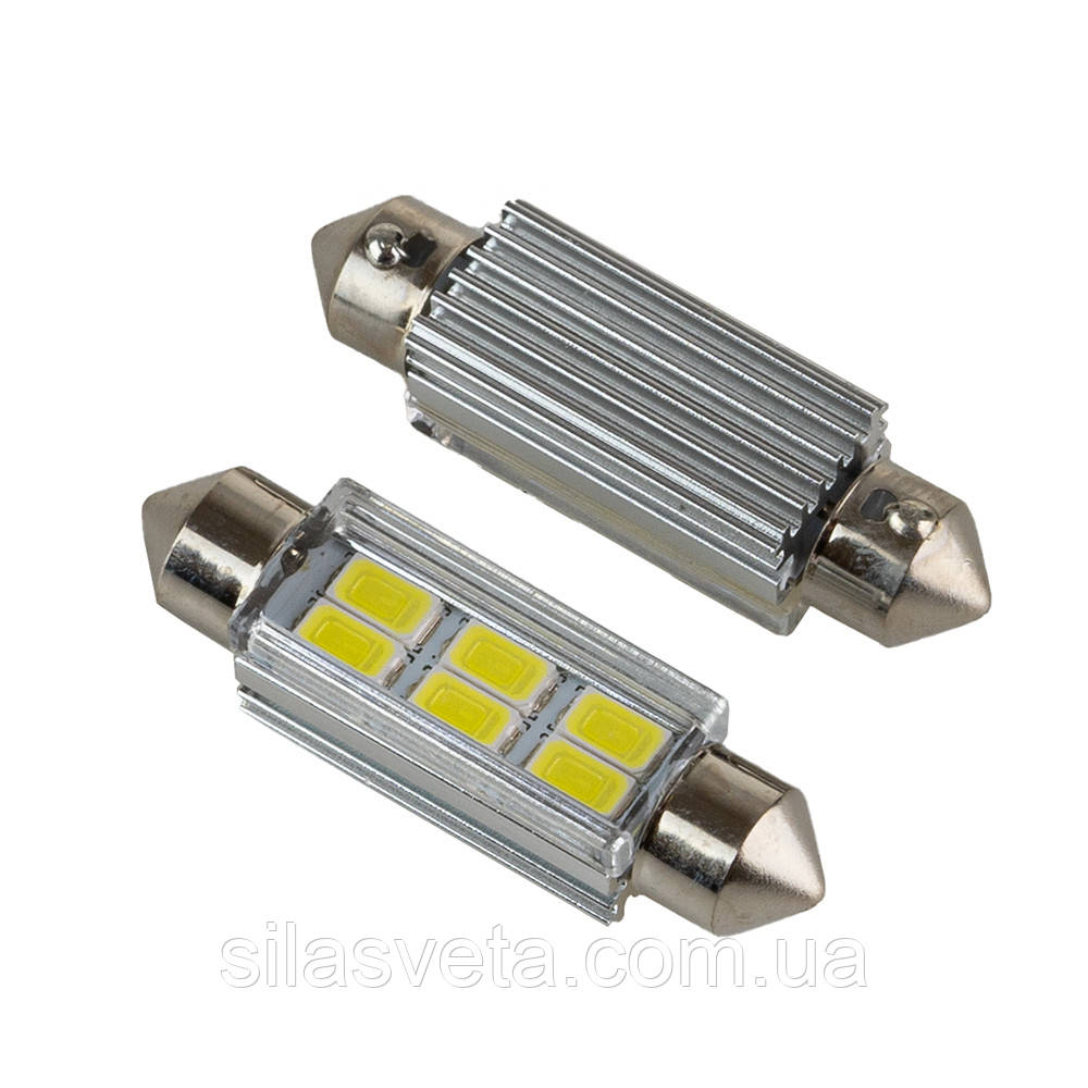Светодиодные лампы "PULSO" C5W 6SMD (39MM)(5730) LED 12V 6000K (130Lm)(2 ШТУКИ)