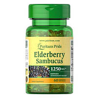 Puritan's Pride Elderberry Sambucus 1250 mg 60 рідких капсул HS
