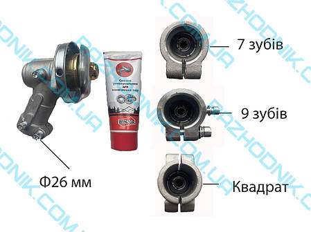 Нижній редуктор для бензокоси КАРПАТИ PROFESSIONAL КБТ-4500, фото 3