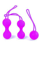 Набір вагінальних кульок - Silicone Kegal Balls Set Purple