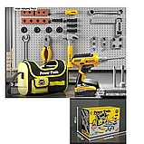 Ігровий набір будівельних інструментів в сумці T013 A шуруповерт молоток викрутка ключ плоскогубці, фото 3