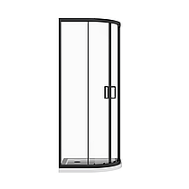Скляна душова кабіна AVKO Glass RDS06, 90х90х190 Black, фото 3