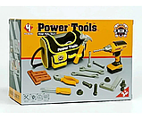 Ігровий набір будівельних інструментів в сумці T013 A шуруповерт молоток викрутка ключ плоскогубці, фото 5