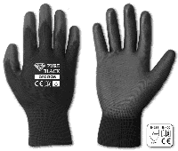 Перчатки защитные PURE BLACK полиуретан, размер 8, RWPBC8