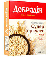 Пластівці вівсяні №1 Супергеркулес "Добродія" 700г (1/10)