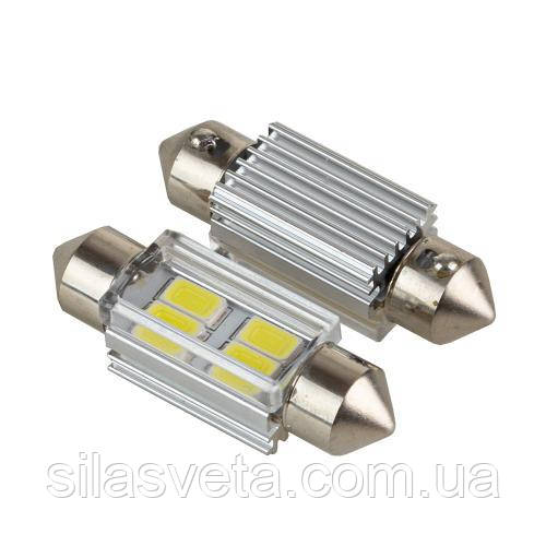 Светодиодные лампы "PULSO" C5W 4SMD (36MM)(5730) LED 12V 6000K (130Lm)(2 ШТУКИ), фото 1