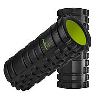 Масажний ролик (роллер) PowerPlay 4025 Massage Roller Чорно-зелений (33x15см.) HS