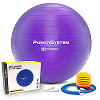 М'яч для фітнесу (фітбол) Power System PS-4012 Ø65 cm PRO Gymball Purple HS