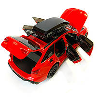Машинка металева Audi RS6 ауді червона 1:24 світло інерція відкриваються двері багажник капот багажник резина колеса 21*8*8см, фото 8