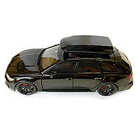 Машинка металева Audi RS6 ауді чорна 1:24 світло інерція відкриваються двері багажник капот багажник резина колеса 21*8*8см, фото 5